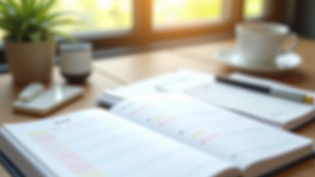 Structured daily planner showing organized schedule and routine building for life after 45