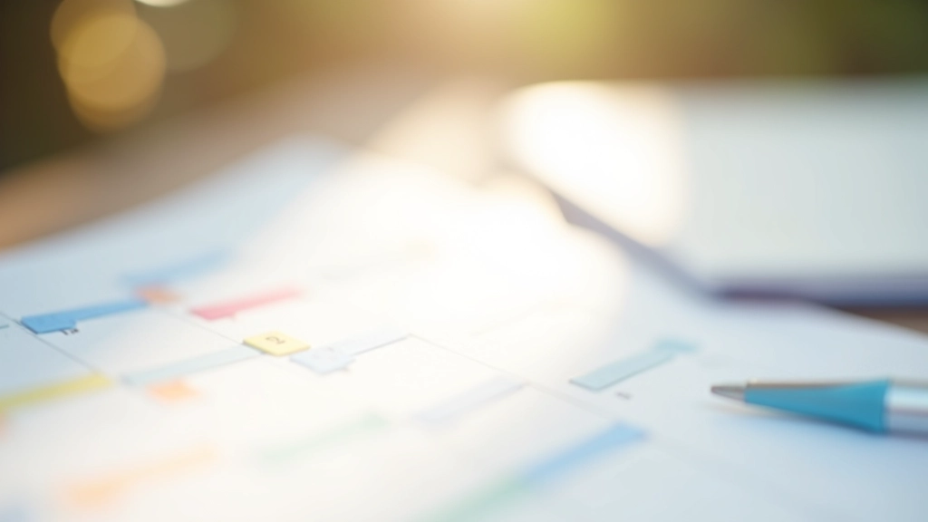 Close-up of calendar with marked dates and time blocks, showing planned structure and flexibility